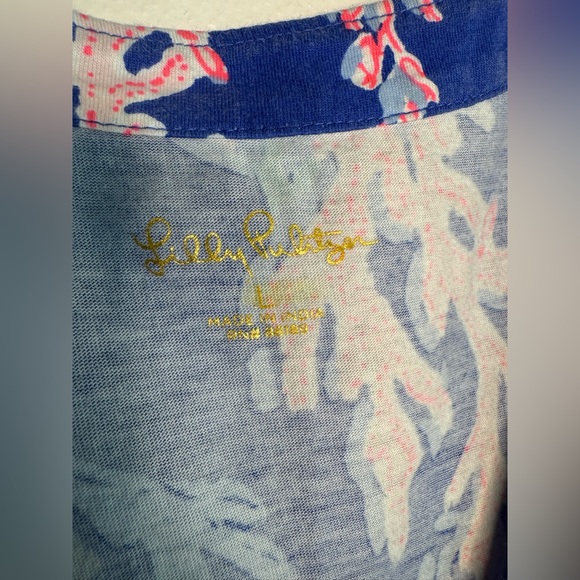 Lilly Pulitzer Blue and Pink Sleeveless Dress - Picture 6 of 7